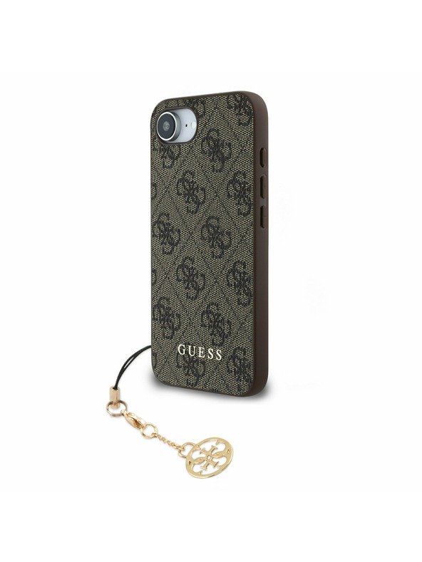 Guess Guess 4G Charm Hátlap iPhone 16e-hez Tónus a Tónusban Barna