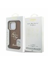 Guess Guess PU Grained 4G Logo Stand Kamera Keret Hátlap iPhone 15 Pro Max-hoz Barna