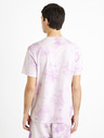 Celio Világoslila férfi batikolt póló Celio Dengame
