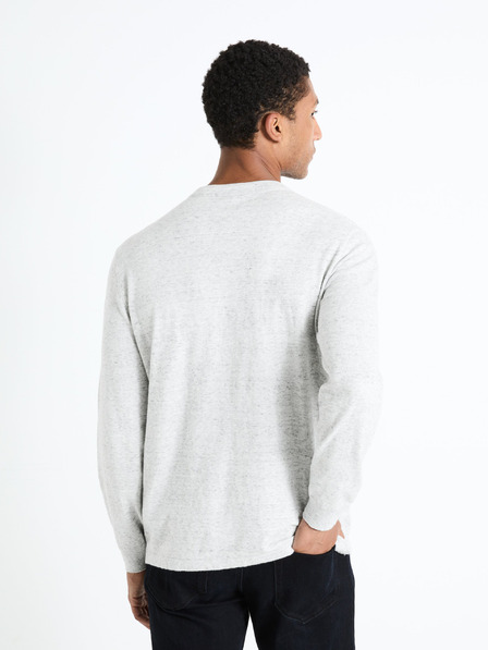 Celio Világosszürke férfi basic pulóver Celio Fepax