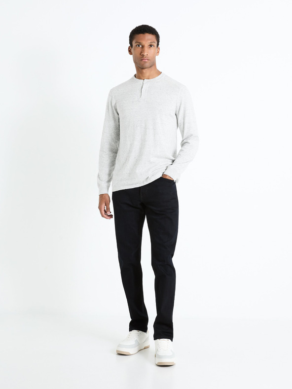 Celio Világosszürke férfi basic pulóver Celio Fepax