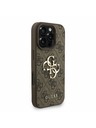 Guess Guess PU 4G Fém Logo Szíj Hátlap iPhone 16 Pro-hoz Barna