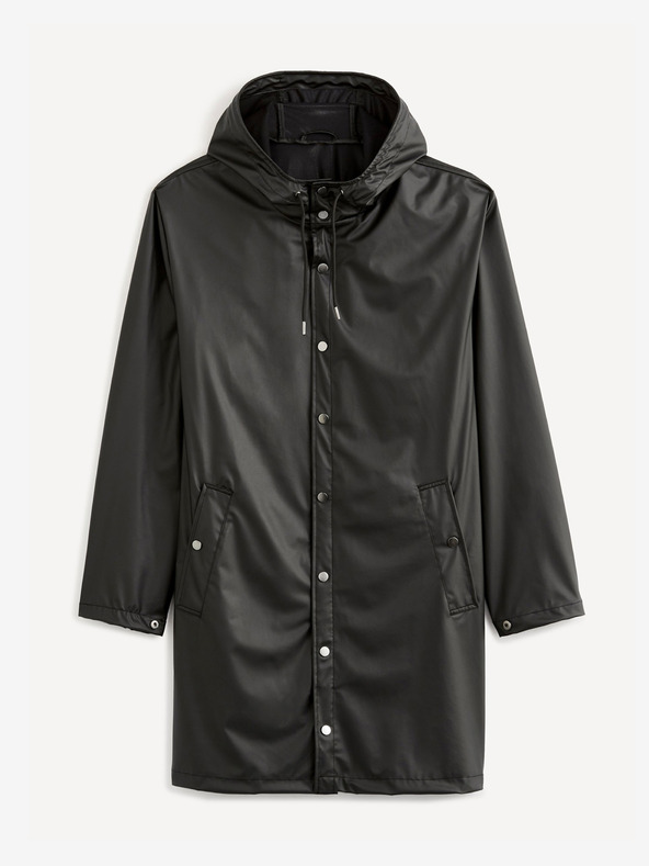 Celio Fekete férfi kapucnis parka Celio