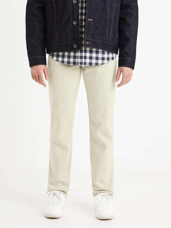 Celio Krém Férfi nadrág Celio Vopry1