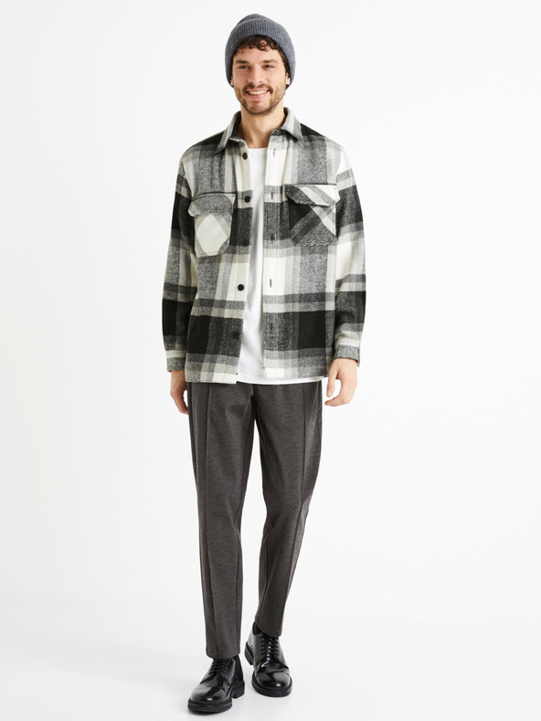 Celio Sötétszürke férfi nadrág Celio 24H Cobozal