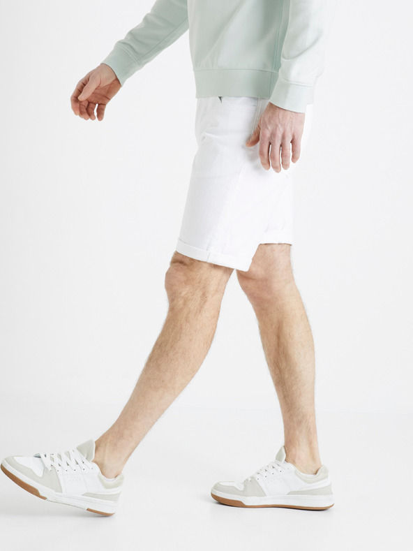Celio Fehér férfi farmer rövidnadrág Celio Dofirstbm