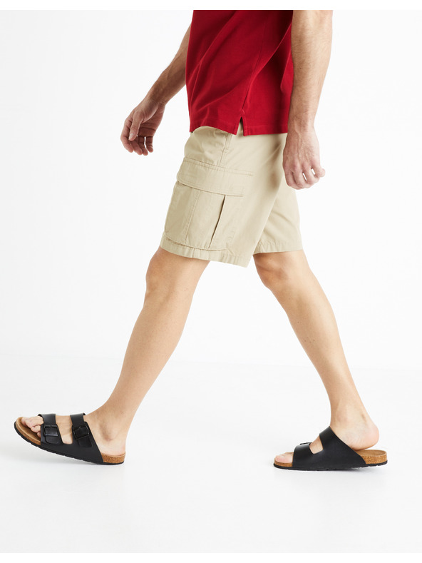Celio Bézs színű férfi rövidnadrág Celio Fostopbm