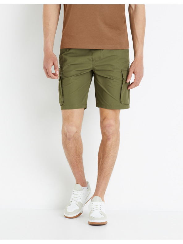 Celio Khaki színű férfi rövidnadrág Celio Fostopbm