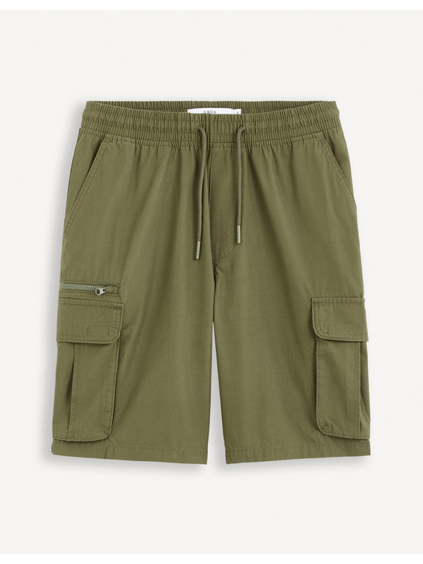 Celio Khaki színű férfi rövidnadrág Celio Fostopbm