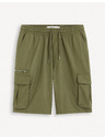 Celio Khaki színű férfi rövidnadrág Celio Fostopbm