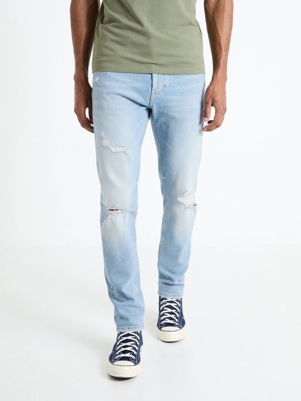 Celio Világoskék férfi slim fit farmer Celio Fostroy