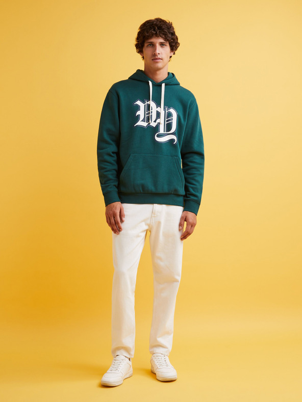 Celio Sötétzöld férfi kapucnis pulóver Celio Fecago