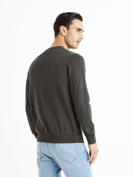Celio Sötétszürke férfi alap pulóver Celio Decotonv