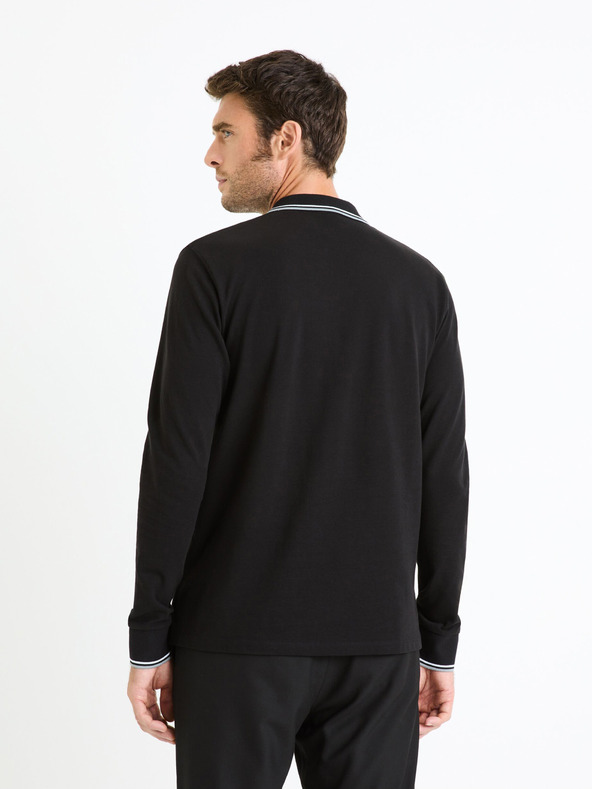 Celio Fekete férfi basic póló póló Celio Decolml