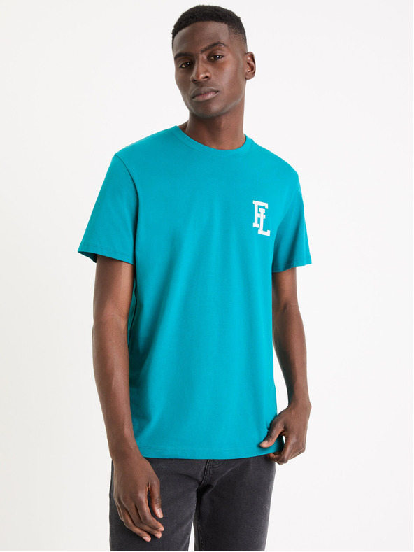 Celio Kék férfi póló Celio Gexflov