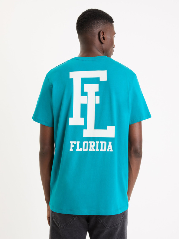 Celio Kék férfi póló Celio Gexflov