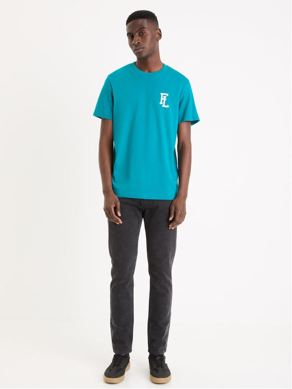 Celio Kék férfi póló Celio Gexflov