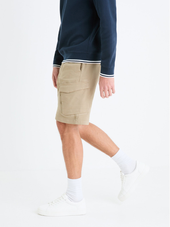 Celio Bézs színű férfi cargo rövidnadrág Celio Gojogbm