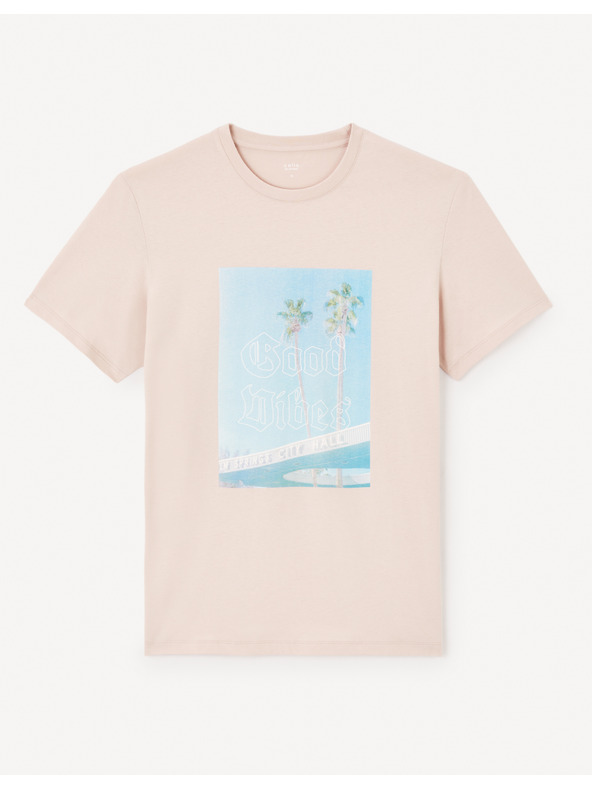 Celio Rózsaszín férfi póló Celio Jevibe