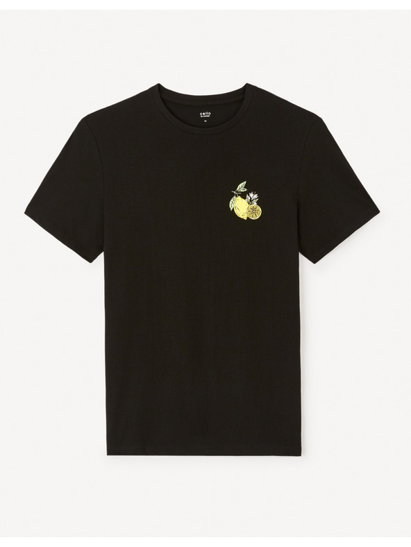 Celio Fekete férfi póló Celio Jelime