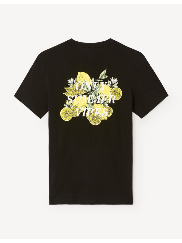 Celio Fekete férfi póló Celio Jelime