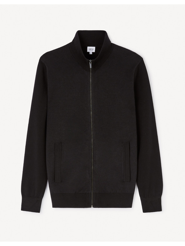 Celio Fekete férfi kardigán cipzárral Celio Jebille