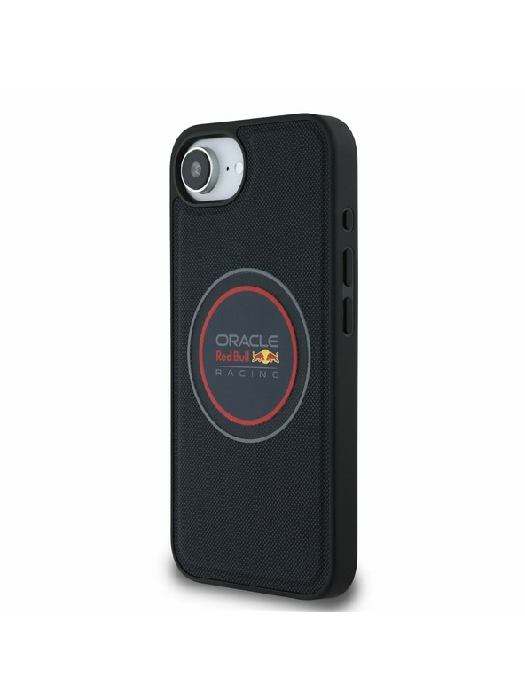 Oracle Red Bull Racing Red Bull PU Bőr Piros Gyűrűs MagSafe Hátlap iPhone 16e Navy