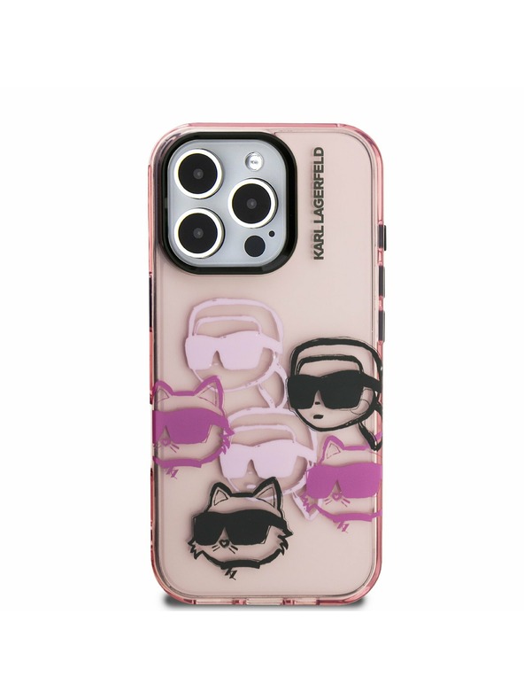 Karl Lagerfeld Karl Lagerfeld IML Multi K&CH Heads Hátlap iPhone 16 Pro Max Pink