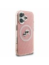 Karl Lagerfeld Karl Lagerfeld IML K&CH Heads Ismétlődő Logo MagSafe Hátlap iPhone 16 Pink