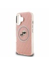 Karl Lagerfeld Karl Lagerfeld IML K&CH Heads Ismétlődő Logo MagSafe Hátlap iPhone 16 Pink