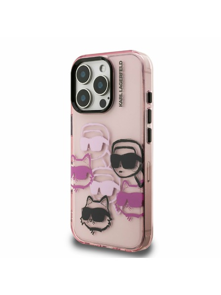 Karl Lagerfeld Karl Lagerfeld IML Multi K&CH Heads Hátlap iPhone 16 Pro Pink