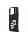 Karl Lagerfeld Karl Lagerfeld IML Akvarell Karl és Choupette Hátlap iPhone 16 Pro Max-hoz Fekete