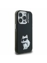 Karl Lagerfeld Karl Lagerfeld IML Akvarell Choupette Hátlap iPhone 15 Pro Max-hoz Fekete