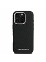 Karl Lagerfeld Karl Lagerfeld Érdes PU Ismétlődő Logó MagSafe Hátlap iPhone 16 Pro-hoz Fekete