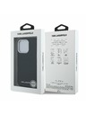 Karl Lagerfeld Karl Lagerfeld Érdes PU Ismétlődő Logó MagSafe Hátlap iPhone 16 Pro-hoz Fekete