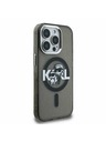 Karl Lagerfeld Karl Lagerfeld IML Csillogó Karl és Choupette Vázlat MagSafe Hátlap iPhone 15 Pro-hoz Fekete