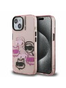 Karl Lagerfeld Karl Lagerfeld IML Multi K&CH Heads Hátlap iPhone 15-höz Pink