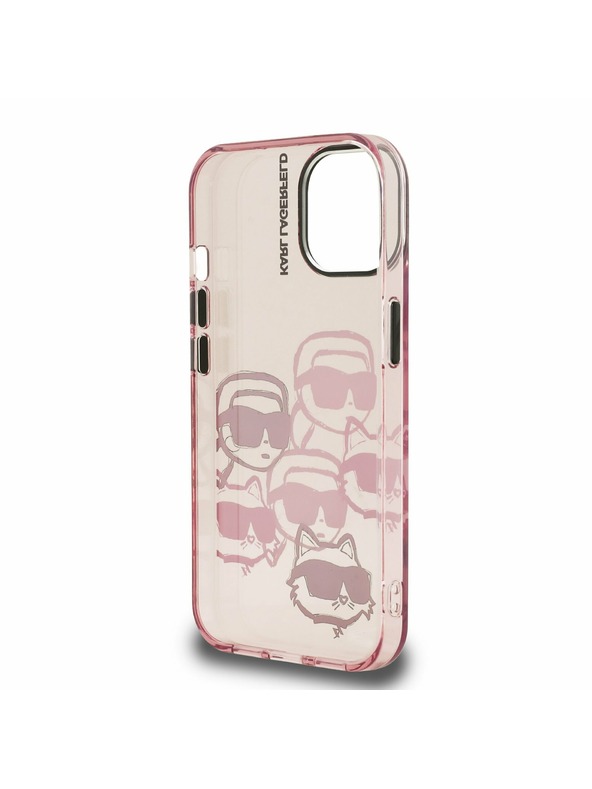 Karl Lagerfeld Karl Lagerfeld IML Multi K&CH Heads Hátlap iPhone 15-höz Pink