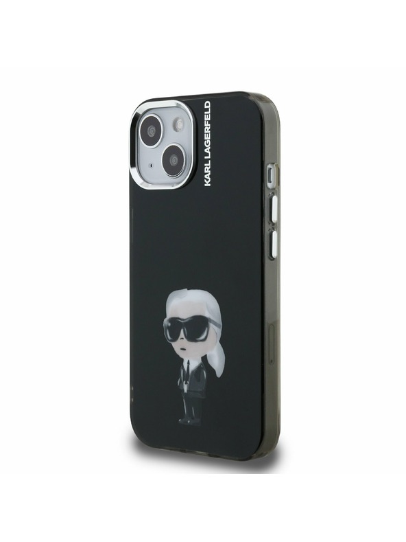 Karl Lagerfeld Karl Lagerfeld IML Aquarelle Karl Hátlap iPhone 15-höz Black