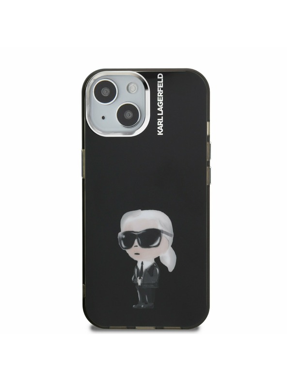 Karl Lagerfeld Karl Lagerfeld IML Aquarelle Karl Hátlap iPhone 15-höz Black