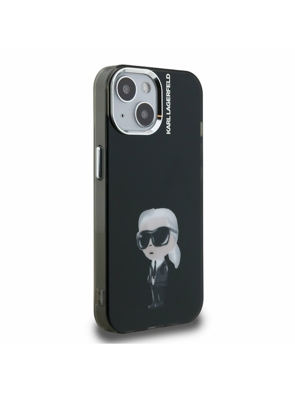 Karl Lagerfeld Karl Lagerfeld IML Aquarelle Karl Hátlap iPhone 15-höz Black