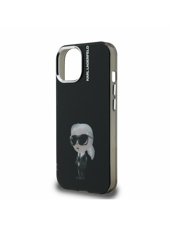 Karl Lagerfeld Karl Lagerfeld IML Aquarelle Karl Hátlap iPhone 15-höz Black