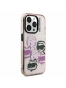 Karl Lagerfeld Karl Lagerfeld IML Multi K&CH Heads Hátlap iPhone 15 Pro-hoz Pink