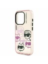 Karl Lagerfeld Karl Lagerfeld IML Multi K&CH Heads Hátlap iPhone 15 Pro-hoz Pink