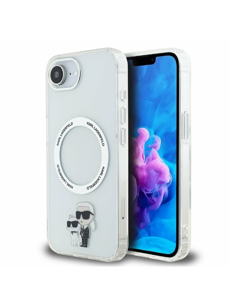 Karl Lagerfeld Karl Lagerfeld IML Karl and Choupette MagSafe Hátlap iPhone 16e-hez Transparent