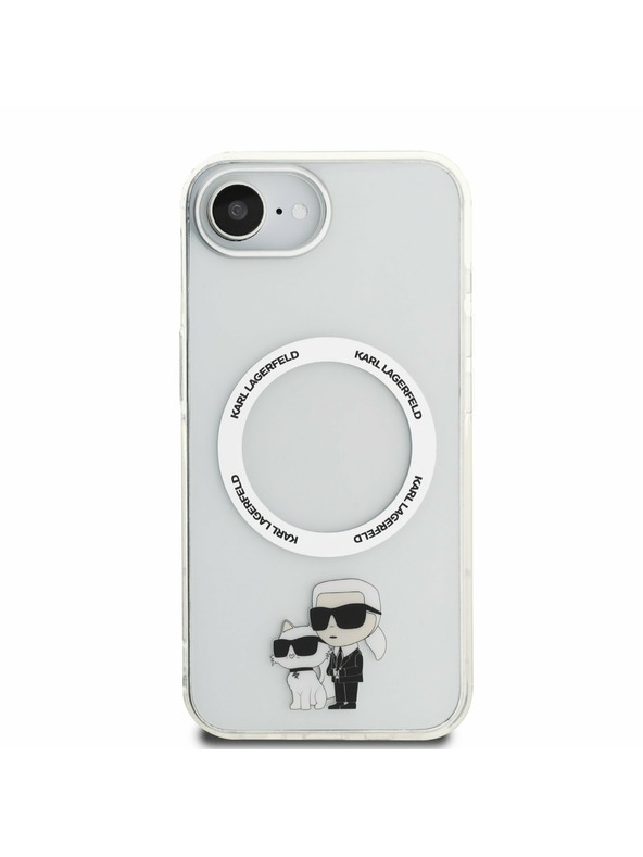 Karl Lagerfeld Karl Lagerfeld IML Karl and Choupette MagSafe Hátlap iPhone 16e-hez Transparent