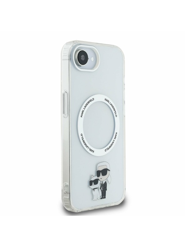 Karl Lagerfeld Karl Lagerfeld IML Karl and Choupette MagSafe Hátlap iPhone 16e-hez Transparent