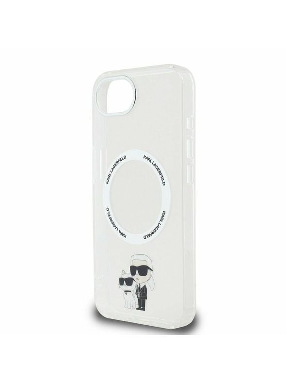 Karl Lagerfeld Karl Lagerfeld IML Karl and Choupette MagSafe Hátlap iPhone 16e-hez Transparent