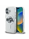 Karl Lagerfeld Karl Lagerfeld IML Glitter Karl and Choupette Sketch MagSafe Hátlap iPhone 16-hoz Transparent