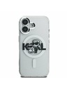 Karl Lagerfeld Karl Lagerfeld IML Glitter Karl and Choupette Sketch MagSafe Hátlap iPhone 16-hoz Transparent